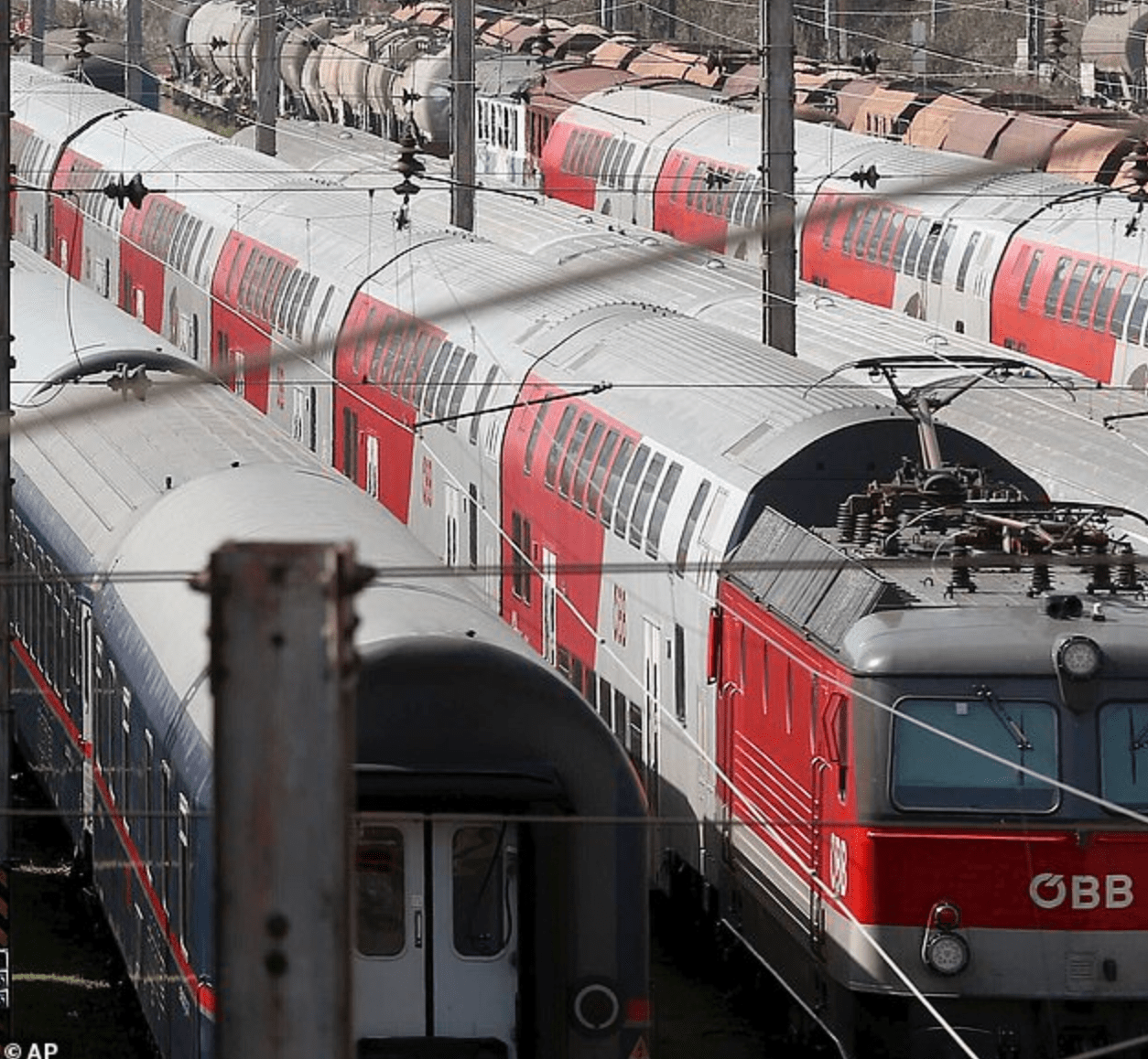 The loudspeakers on an Austrian train played speeches by Hitler and included the phrase ‘Sieg Heil’ as a salute.