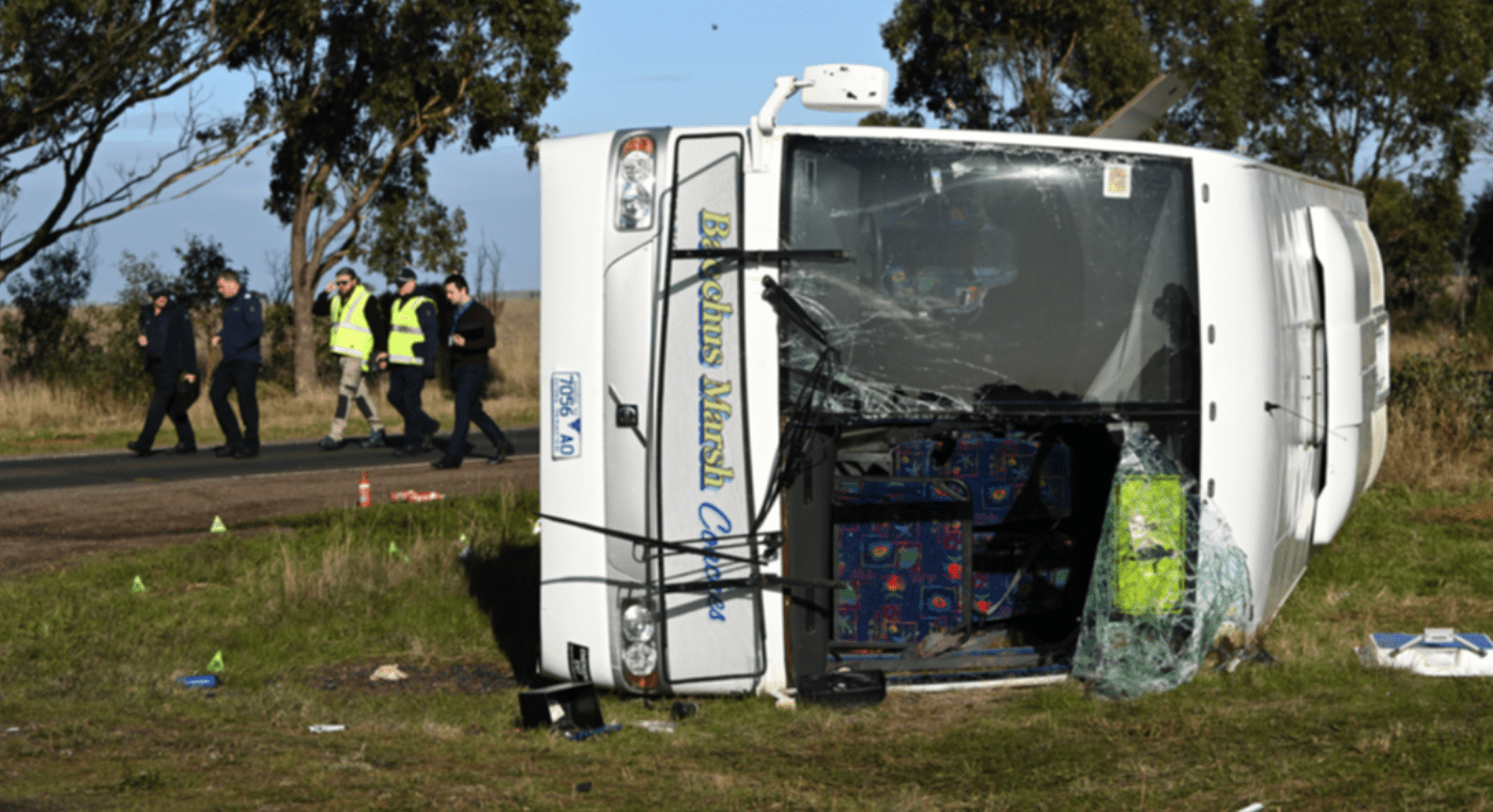 Charges have been filed in connection with a collision between a bus and a truck that resulted in injuries to schoolchildren from Melbourne in the town of Eynesbury.