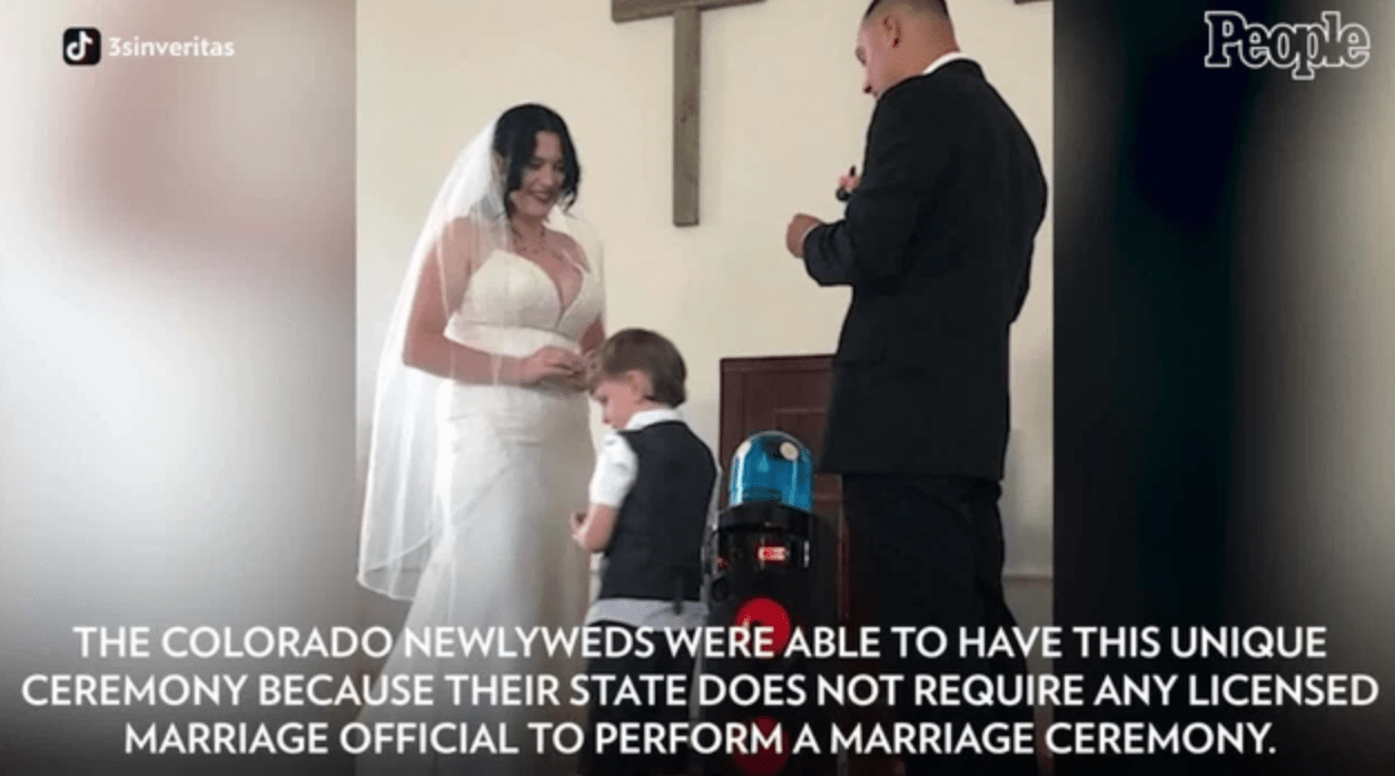 ‘We Are Honored and Grateful,’ the bot declares after officiating a wedding in Colorado.