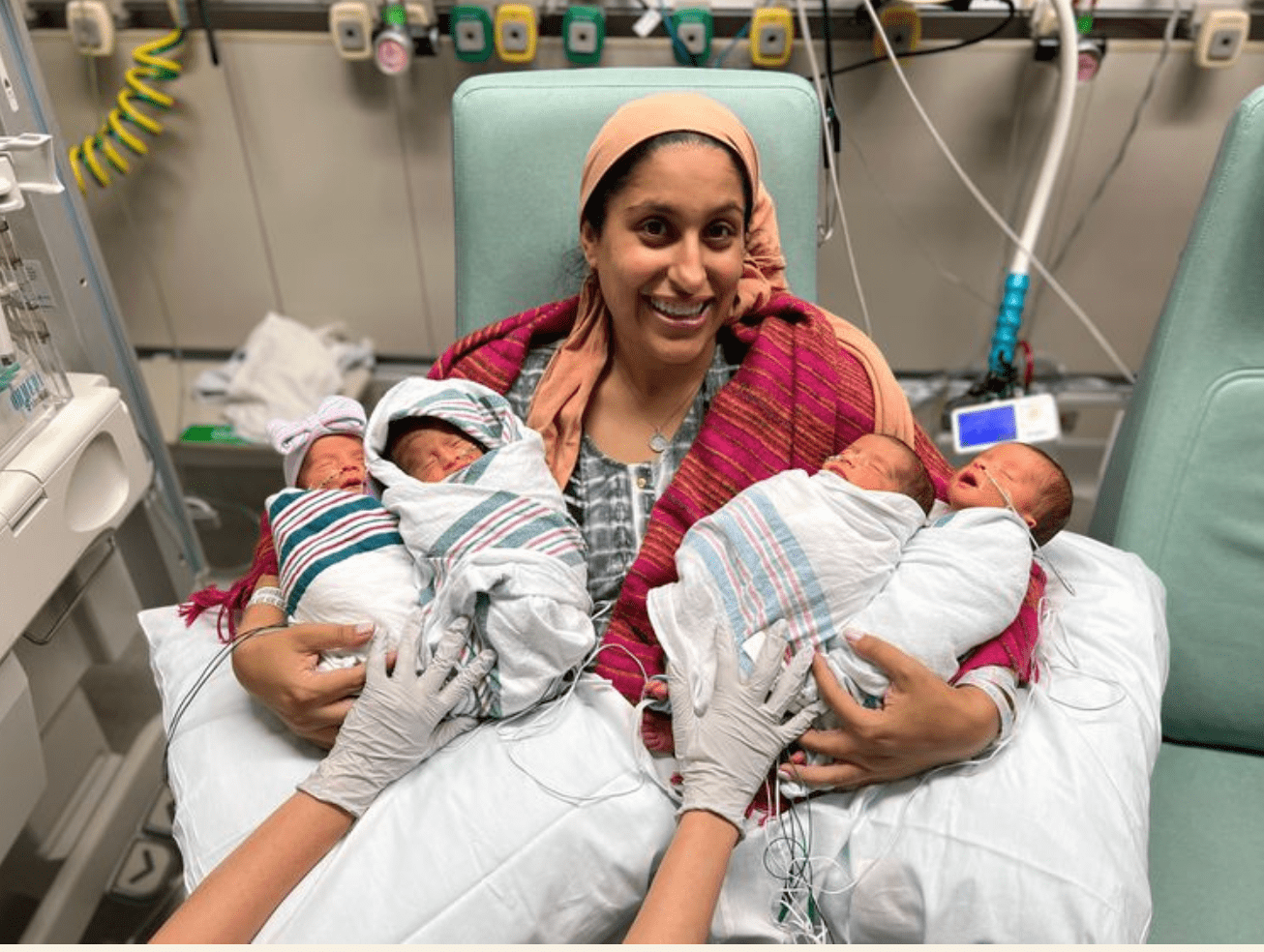 Reflections on the “miraculous” birth of healthy quadruplets in California: “Positive vibes only”