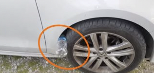 If You See A Plastic Bottle On Your Tire, You Are At Risk For Theft