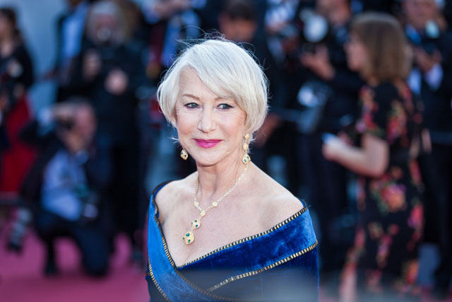 Helen Mirren presents a gorgeous new haircut at the Cannes Film Festival.