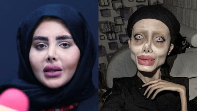 Angelina Jolie’s “zombie lookalike” has been revealed as she is released from prison after duping everyone.