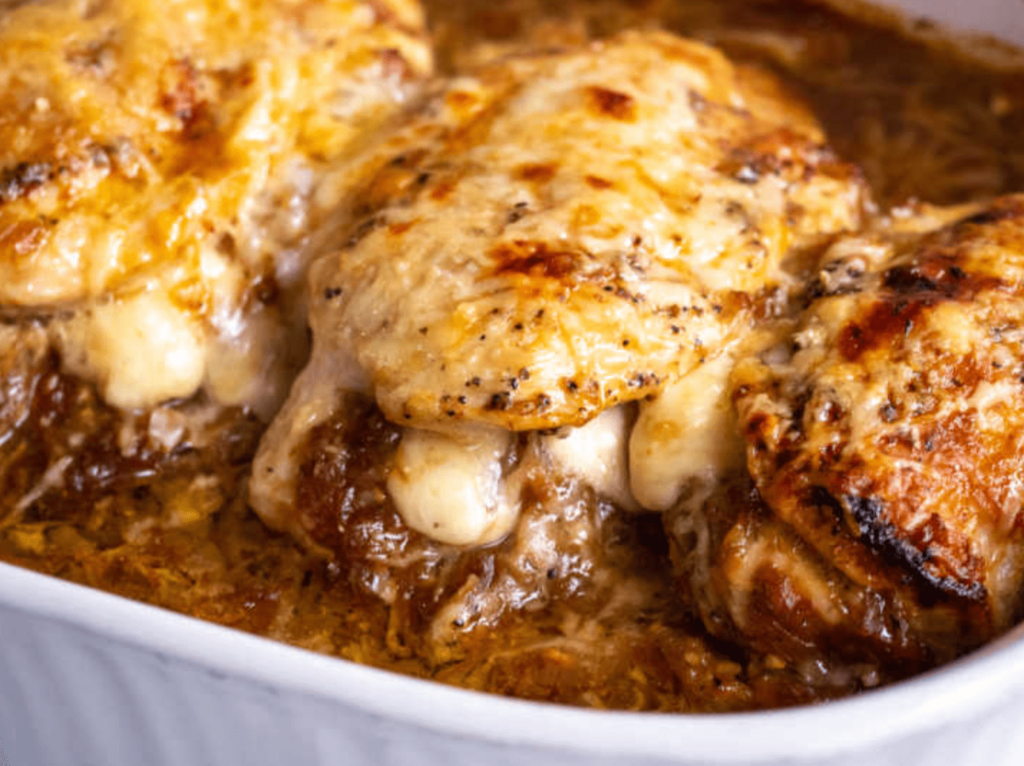 Elevate Your Weeknight Dinner with French Onion Stuffed Chicken Breasts