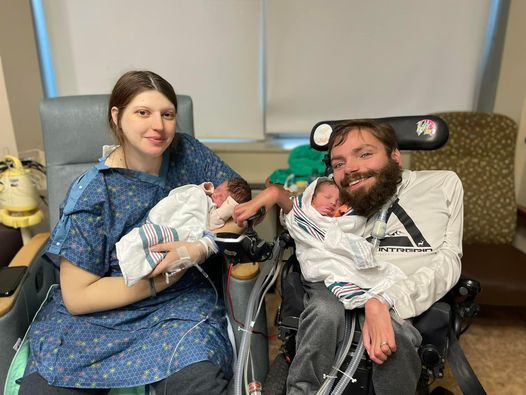 Man Overcomes Disability to Become a Proud Father of Twins