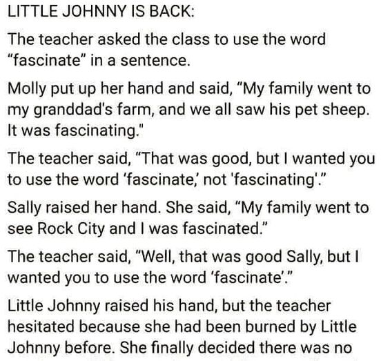 Little Johnny Strikes Again!